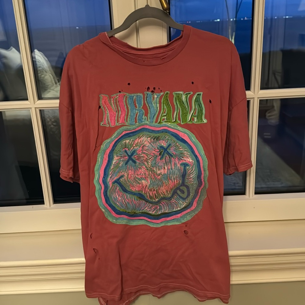 2 nirvana t shirts never worn urban outfitters nirvana t shirts